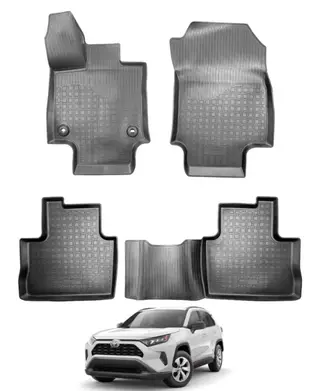 3D Резиновые Полики Для салона Toyota, цвет - Черный, Новый, Самовывоз, Платная доставка