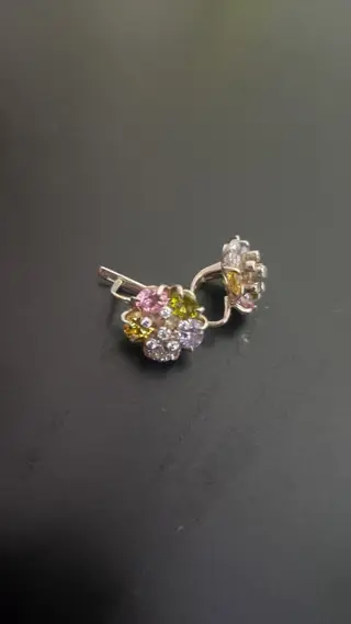 Серебряные серьги, Проба 925, Фианит, Женские, Новый