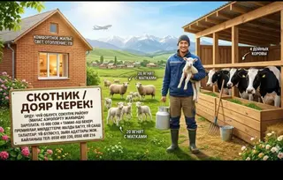 Требуется Скотник, Оплата: Ежемесячно, Питание