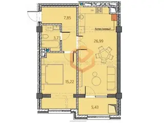 2 комнаты, 60 м², Асанбай мкр Элитка, 14 этаж, ПСО (под самоотделку)