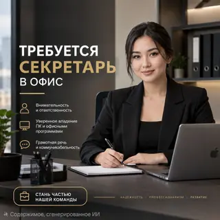 Требуется офис-менеджер (секретарь), 5 мкр