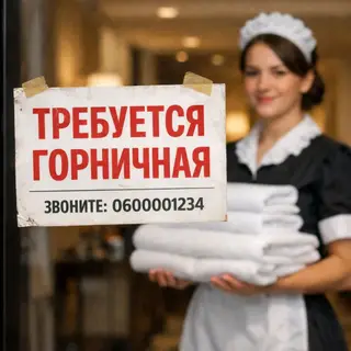 Требуется Горничная, Оплата: Ежедневно