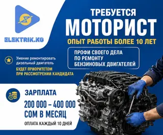 Требуется Автомеханик - Моторист, Процент от дохода, Более 5 лет опыта, Официальное трудоустройство