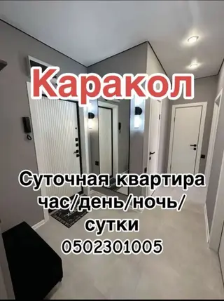 Каракол. Сдаётся квартира посуточно: почасово/на день/на ночь/на