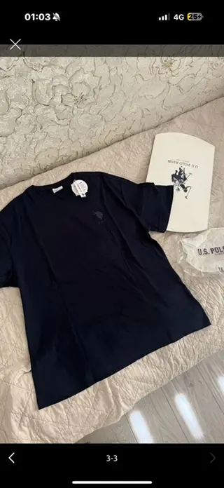 Мужская футболка, L, Us Polo Assn, Новый, цвет - Синий, Самовывоз, Платная доставка