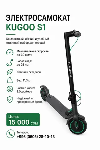 Электросамокат, Kugoo, Б/у, Самовывоз