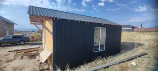 Каркасный модульный домик/бытовка - Размер 3.8×6м+1м навес под