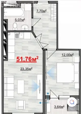 1 комната, 5 м², Пишпек Элитка, 1 этаж, Свежий ремонт