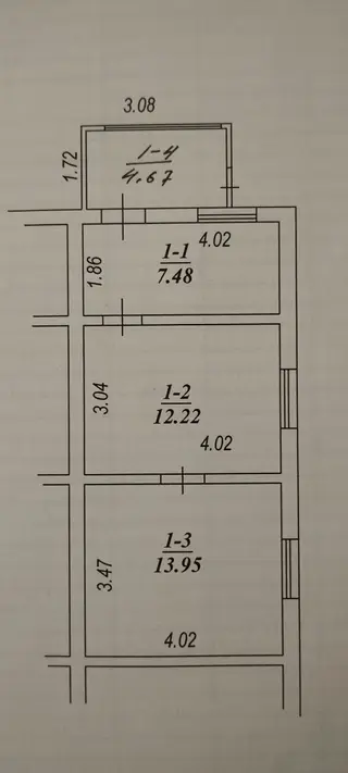 Продаётся 2-комнатная квартира (дом барачного типа), г. Кант, ул