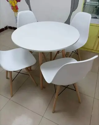 Кухонный стол и стул, Новый, Самовывоз, Платная доставка, цвет - Белый