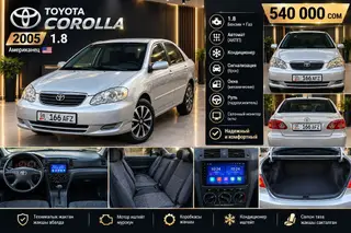 Toyota Corolla: 2005 г., 1.8 л, Автомат, Седан