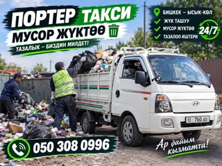 Заказать Хендай портер, Вывоз бытового мусора, C грузчиком
