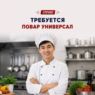 Требуется Повар : Горячий цех, Европейская кухня, Менее года опыта